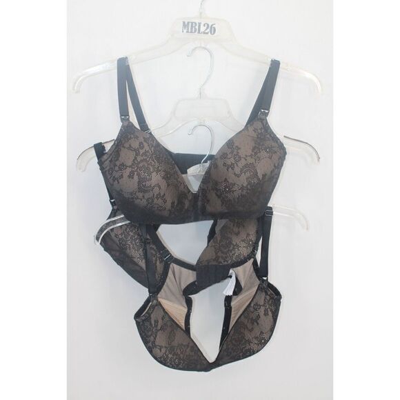 3 Natori Private Luxuries Maternity Nursing Clip Down Wireless Bra 34DDD Black - Picture 1 of 11